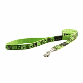Rogz JellyBean Повод за кучета с дължина 1.8 м и ширина на ремъка 11 мм в зелен цвят